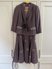 Vintage Monsoon Silk/Linen Dress with Jacket Size 12 