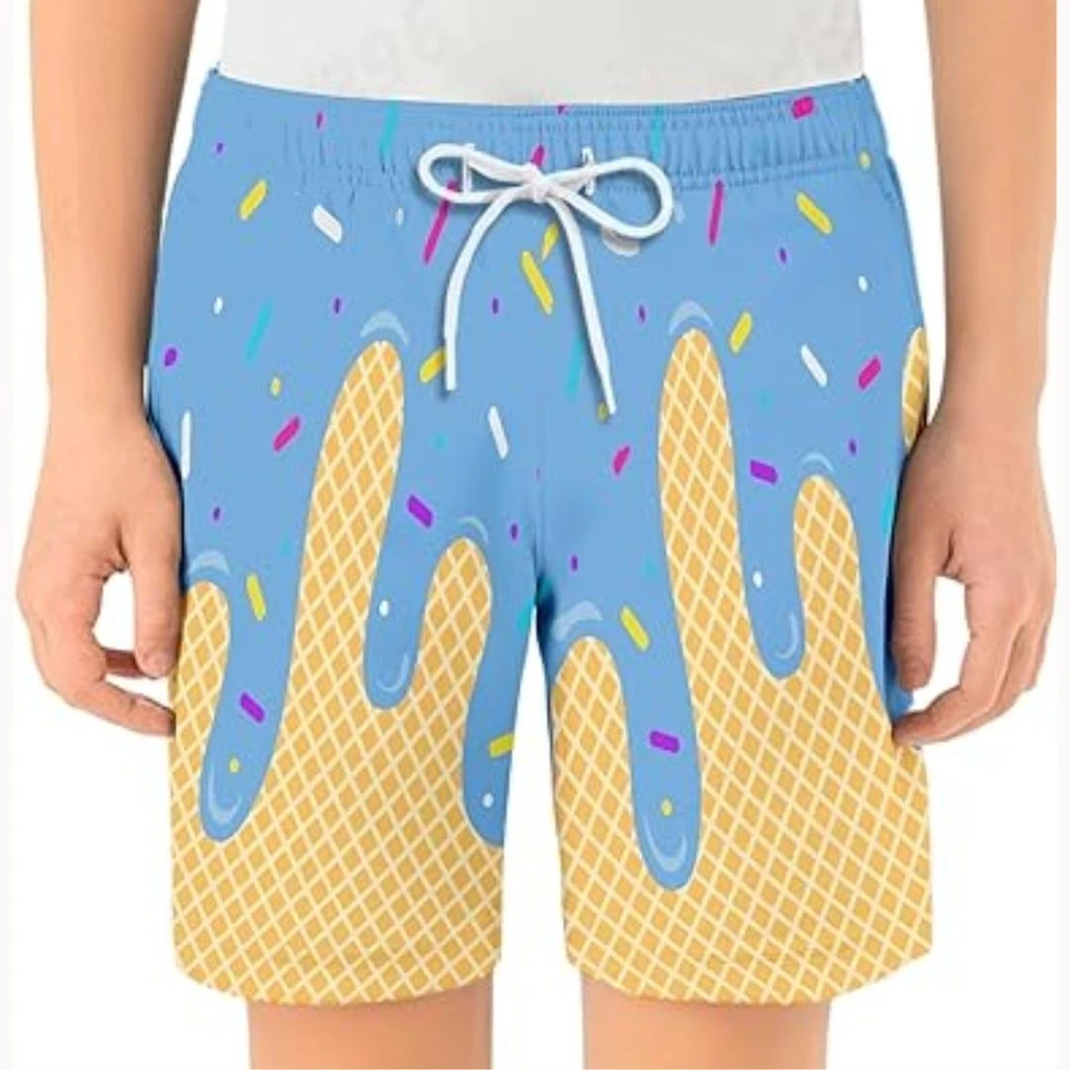 Pantalones Cortos Hawaianos de Béisbol Helado Goteo Niños Personalizados Juveniles Equipo Deportivo Regalo Foto 2 de 4