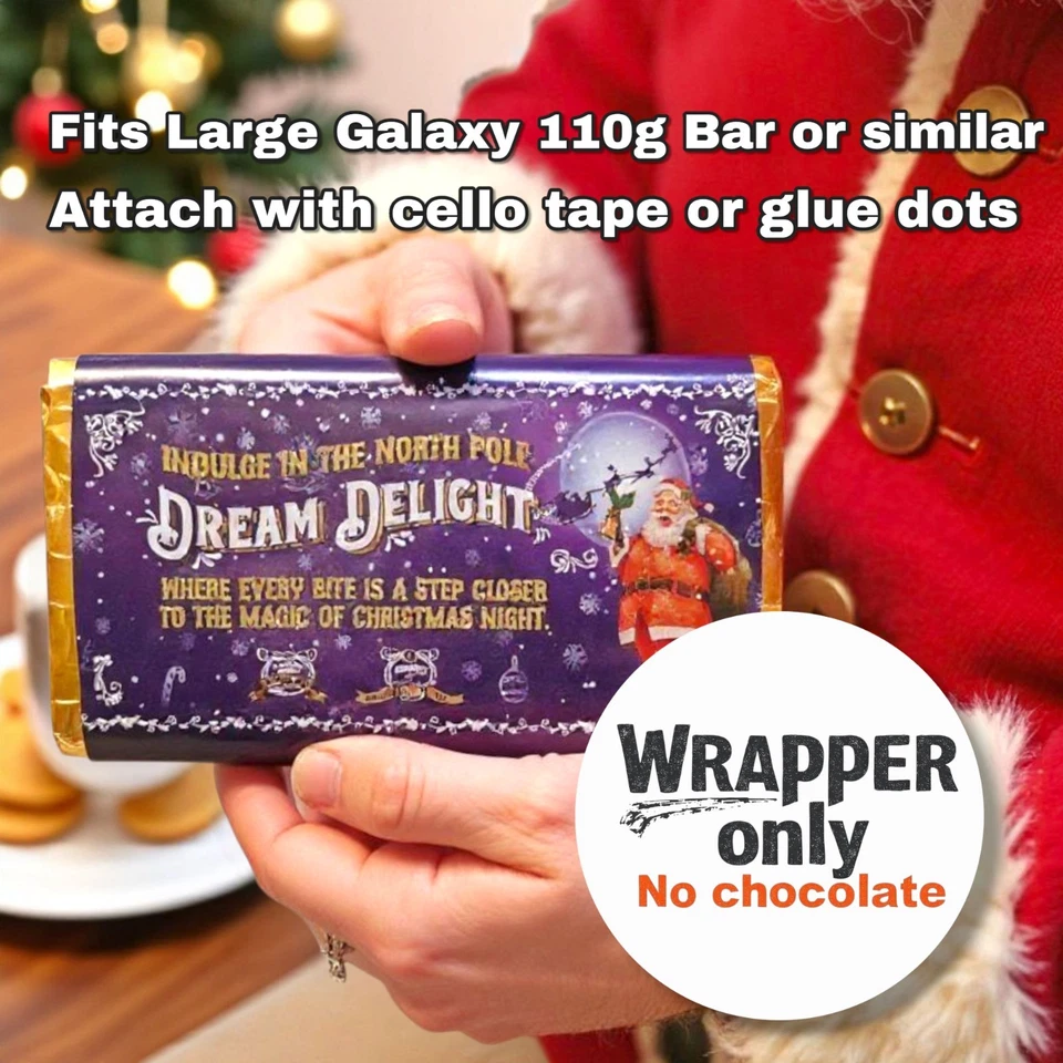 Christmas Eve Box filler Chocolate Wrappers Xmas Stocking Filler Secret Santa - Image 4 of 4