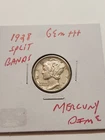 1928 MERCURY DIME Gem+++ Full Split Bands