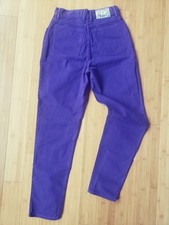 VTG 90s Paris Blues Purple Denim High Waist Straight Taper Jeans sz 9 /Womens XS