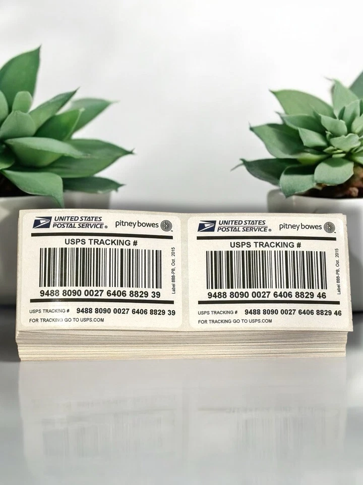 (100)USPS Pitney Bowes 888 TRACKING Labels. Ship-From-Home Using POSTAGE STAMPS! - Image 2 of 3