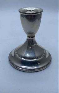 Preisner Sterling Silver Weighted 3 1/8" Candlestick Holder 234.1g