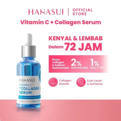 HANASUI Vitamin C + Collagen Serum 20ml - Brightening & Anti-Aging Face Serum
