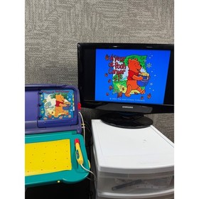 Sega Pico Learning System Console Bundle 7 Games, OEM Cables, Box TESTED Working
