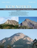Notices of The International Congress of Chinese Mathematicians, Vol. 7, No....