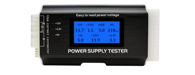 Computer PC Power Supply Tester, ATX/ITX/IDE/HDD/SATA/BYI Connectors 1.8'' LCD