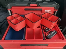 (3-Pack) Milwaukee Packout 3D Storage Bin Bins Insert *CUSTOM OPTIONS*