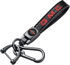 Genuine Leather Car Keychain Fit GMC Truck Key Chain Men Women