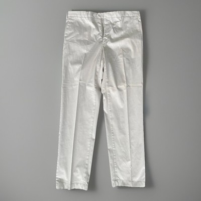 Mens Size 52 (US 36) Germano White Chino Pants - Made in Italy - Good Cond!