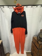 OSU Oklahoma State Cowboys Hooded  XL Orange Black Pajamas OSU