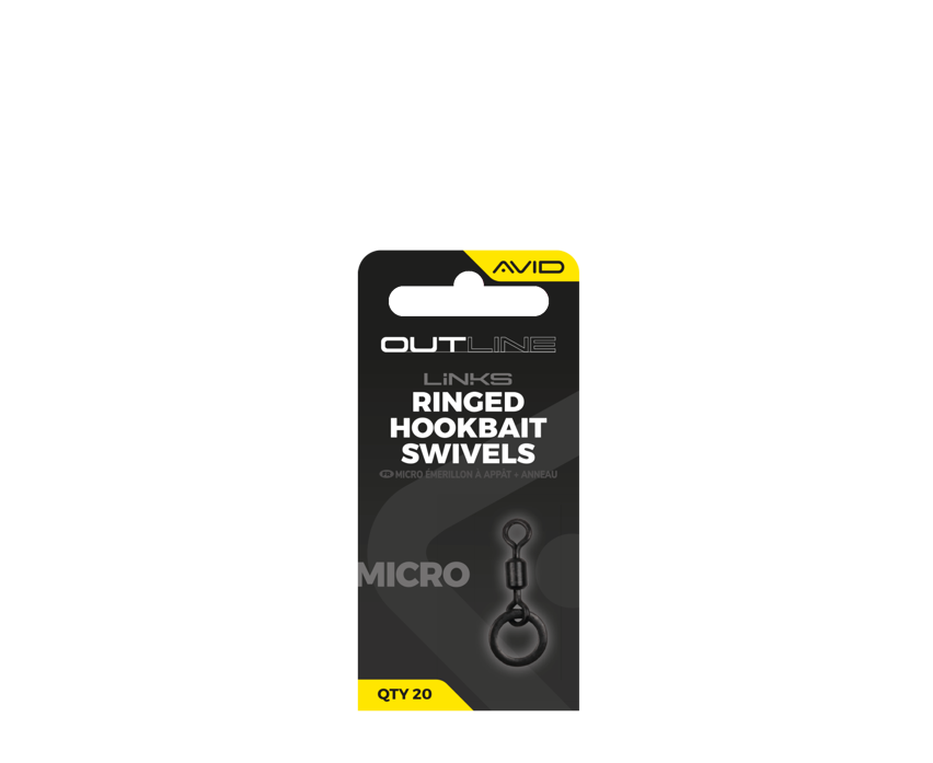 Avid Outline Mirco Ringed Hookbait Swivel - Size 19 / Carp Fishing Tackle