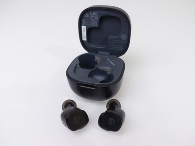 Audio Technica ATH-SQ1TW bluetooth in ear Kopfhörer schwarz mit Ladecase #492