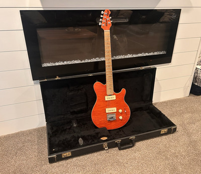 1999 Ernie Ball Music Man Axis Super Sport Orange 6-String RH w/ Hard Case