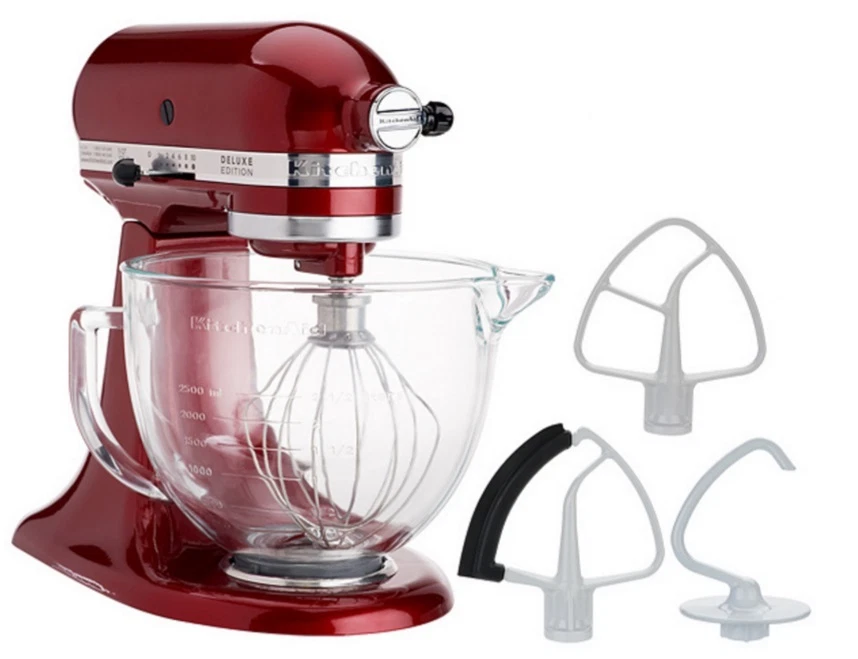 KitchenAid Artisan Design Series 5 Quart Tilt-Head Stand Mixer with Glass  Bowl - Champagne - Closeout 