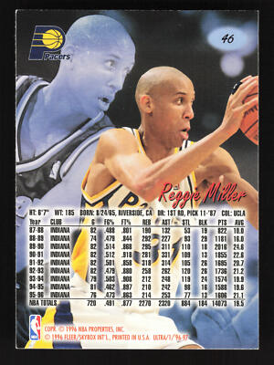 1996-97 Ultra #46 Reggie Miller - Indiana Pacers | eBay