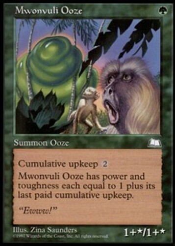 MTG magic cards 1x Mwonvuli Ooze Weatherlight Light Play, English