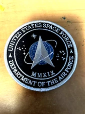 Authentic UNITED STATES SPACE FORCE -DEPARTMENT OF THE AIR FORCE-HOOK BACK PATCH