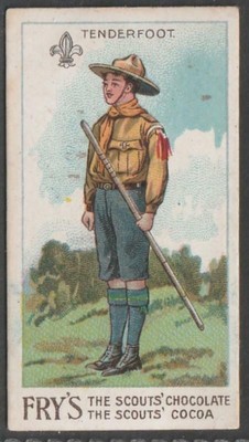 Fry's Cocoa & Chocolate, 1st Scout Series, 1912, No 29, Tenderfoot