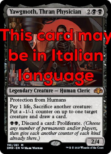 MTG YAWGMOTH, THRAN PHYSICIAN EXC - YAWGMOTH, MEDICO THRAN 110 - DMR - MAGIC - 第 1/1 張圖片