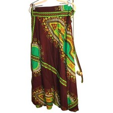 Hamadon Fashion African Ankara Dashiki Print Wrap Skirt One Size