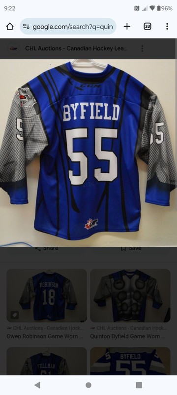 Quinton Byfield Los Angeles Kings Game Worn Hockey Jersey Sudbury Wolves