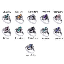 Silver Oxidized Ring Green Malachite Designer Handmade Ring 925 SilverJewelry