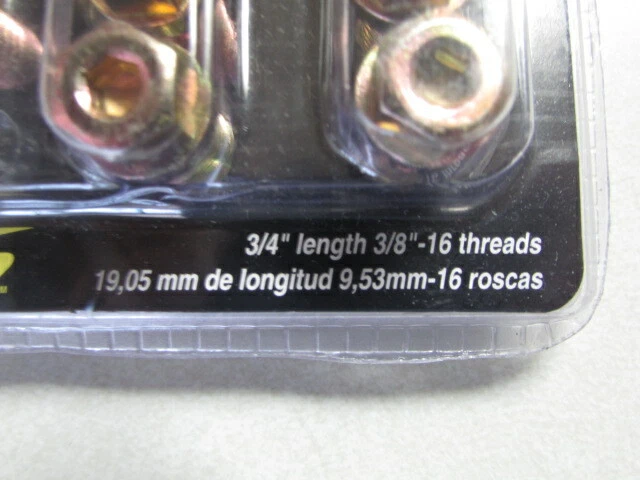 46703 SPECTRE HEADER BOLT SET 3/4" LENGTH 3/8"-16 THREADS QTY:11 OPENED, USED 1 - Image 3 of 4