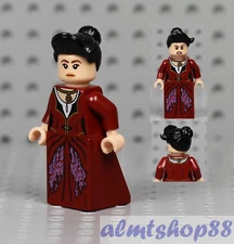 LEGO - Female Minifigure Dark Red Dress & Black Knot Bun Hair Princess Castle