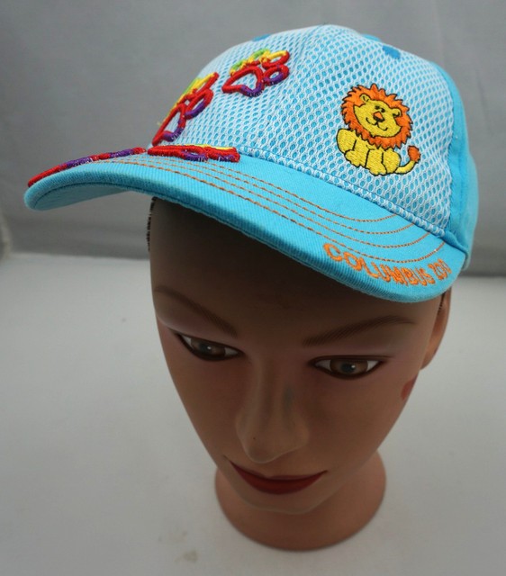 Columbus Zoo Hat Kids Blue Stitched Adjustable Baseball Cap PreOwned