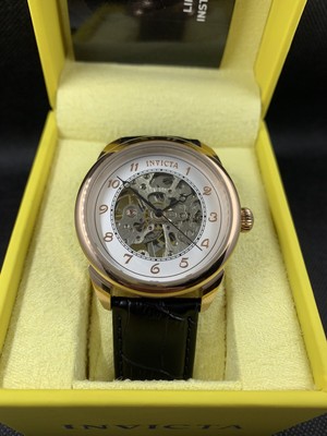 invicta mechanical skeleton watch