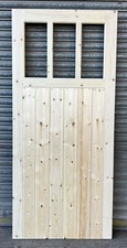 Wooden Side Garage Door Heavy Duty Framed, Ledged & Braced 3 Pane