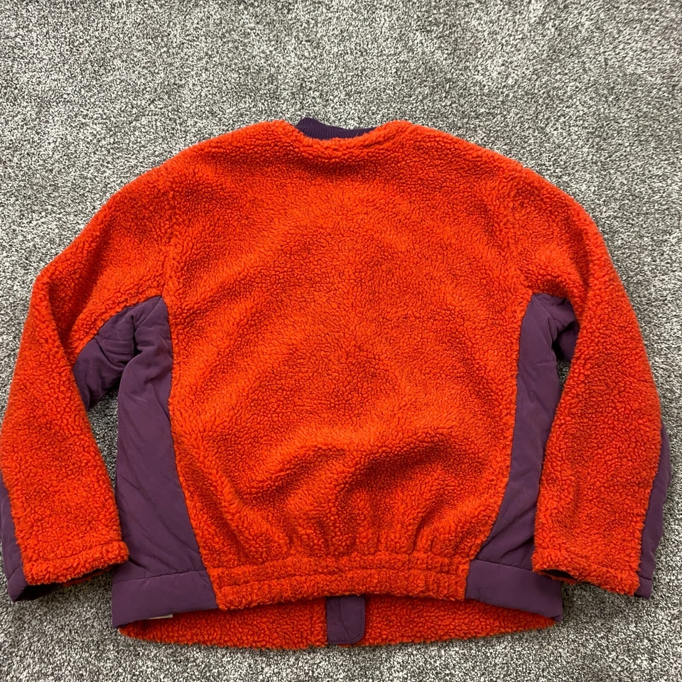 Chaqueta Sherpa We The Free Rivington Mujer’s Mediana Naranja Púrpura Cremallera Polar Bomba Foto 2 de 4