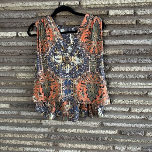 Free People Darcy Indian Magic Carpet Print Tank Size XS - Picture 3 of 8