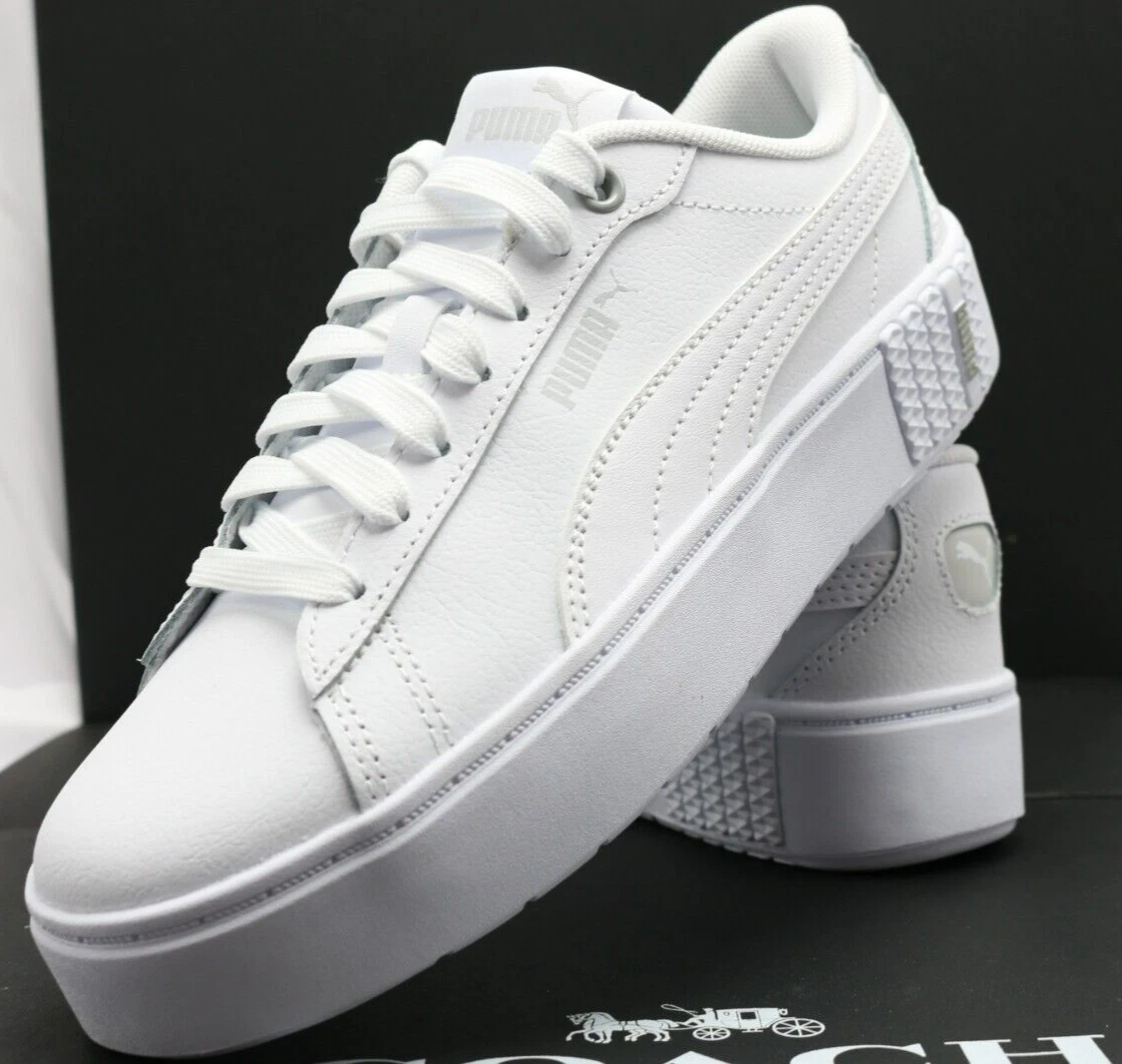 Markeret indsats Derivation Puma Women&#039;s Smash Platform Sneaker Shoes Size Variety Soft Foam White  NIB | eBay