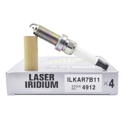 Set of 4 NGK 4912 Laser Iridium Spark Plugs ILKAR7B11 for Toyota Corolla Pontiac
