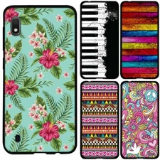 for Samsung Galaxy A10e(Black) Slim Flexible TPU Skin Phone Case Cover-D5