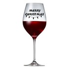 6 x Merry Christmas Lights Vinyl Decal Sticker For Wine Glass Bottle