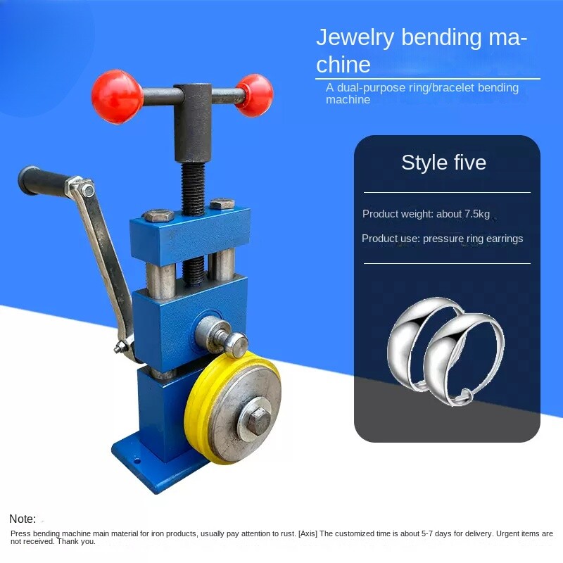 Hand Crank Press Bending Machine Hollow Bracelet Rolling Machine Roll Circle