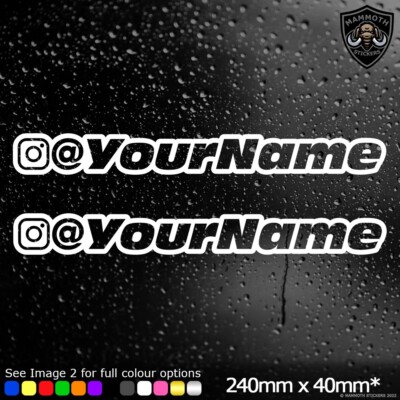 2x Instagram Custom Stickers Window Sticker Vinyl Decal Car JDM Insta ...