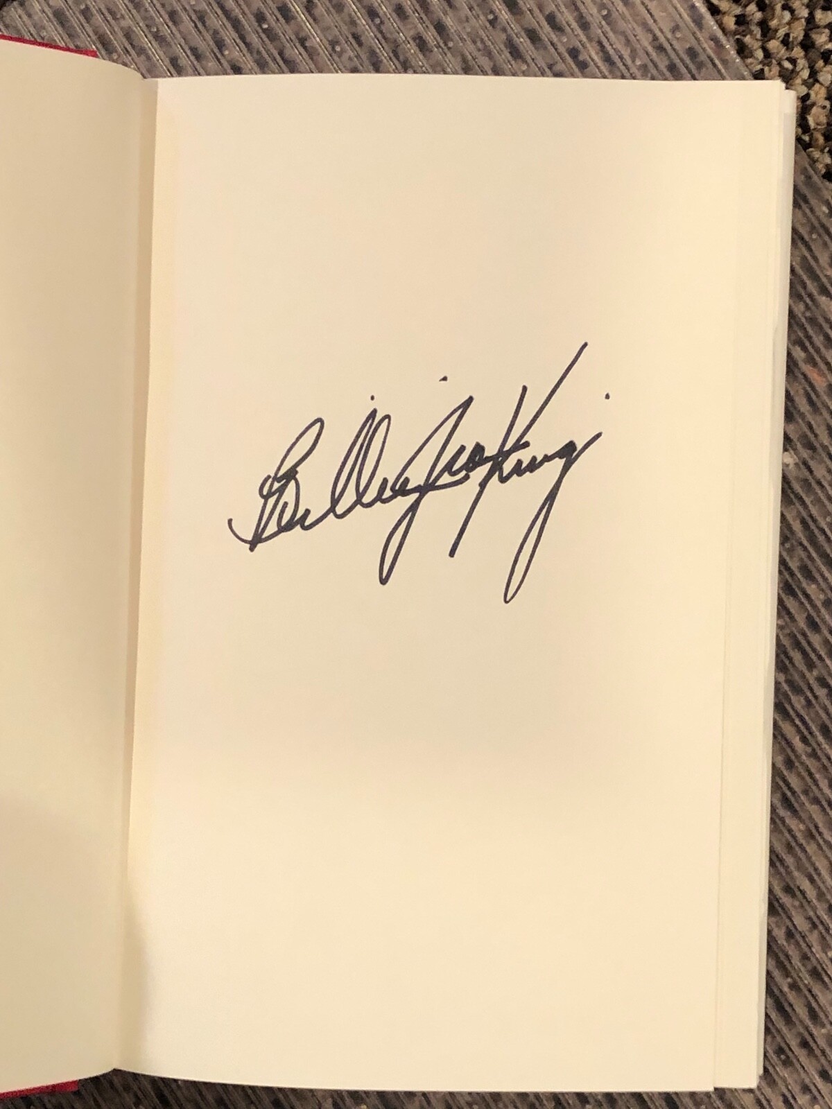 Billie Jean King All In Hand Signed 1st Edition - Tennis Legend Hard ...