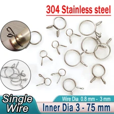 New Single Wire Fuel Hose Spring Clips Silicone Pipe Clamps Air Band Vacuum Tube