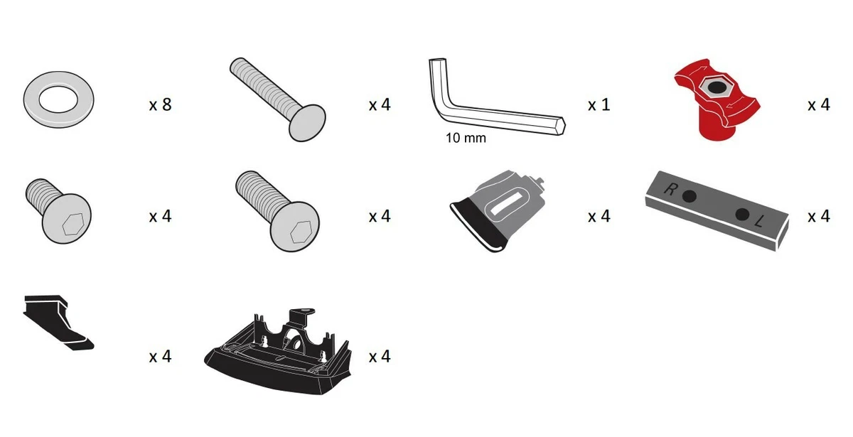 Whispbar Prorack Fitting Kit K325 for Subaru Forester Legacy