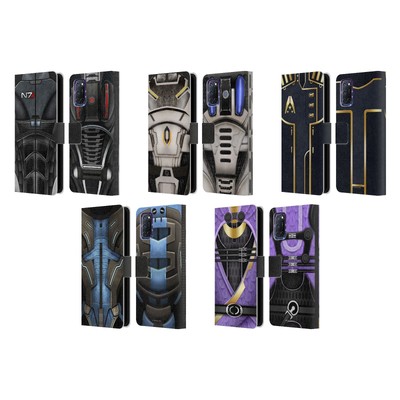 EA BIOWARE MASS EFFECT ARMOR COLLECTION LEATHER BOOK WALLET CASE FOR OPPO PHONES