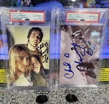 Lot of 2: Chad Channing Signed Nirvana Photos Kurt Cobain Krist Novoselic PSA