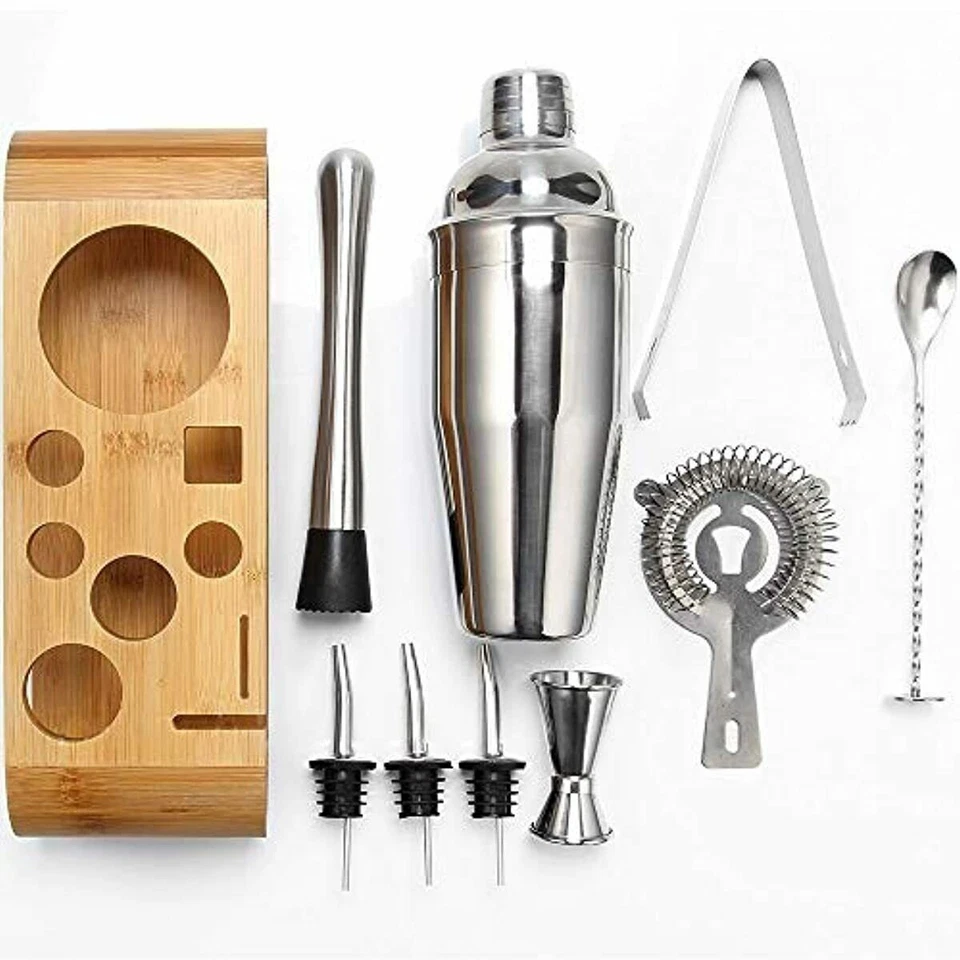 Kit 10PCS Cocktail Shaker Mélangeur Outil Barman En Acier Inoxydable 750ML - Photo 4/4