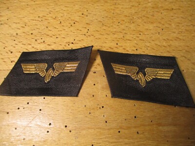 2 pieces German Reichsbahn badge collar mirror impeller for contenders