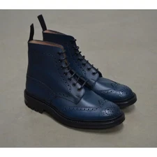 Made In UK - 11 US (10UK) - Trickers -Stow Boots  - Navy Blue - Value $795