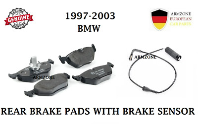 Rear Brake Pad Set With Brake Sensor 97-03 For E39 525i 528i 530i 540i Genuine