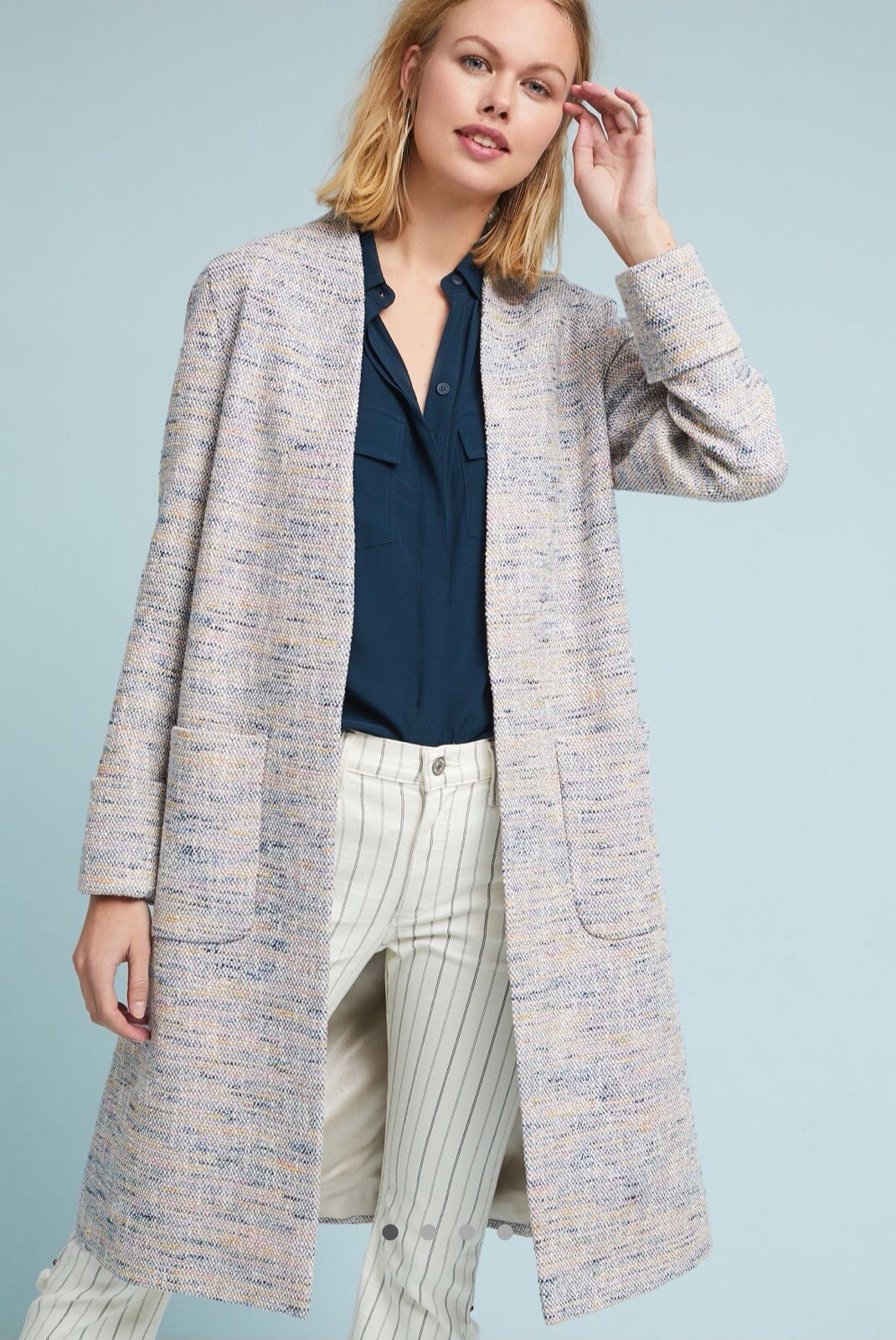 Fabulous Helene Berman By Anthropologie Spring Tweed Coat Size